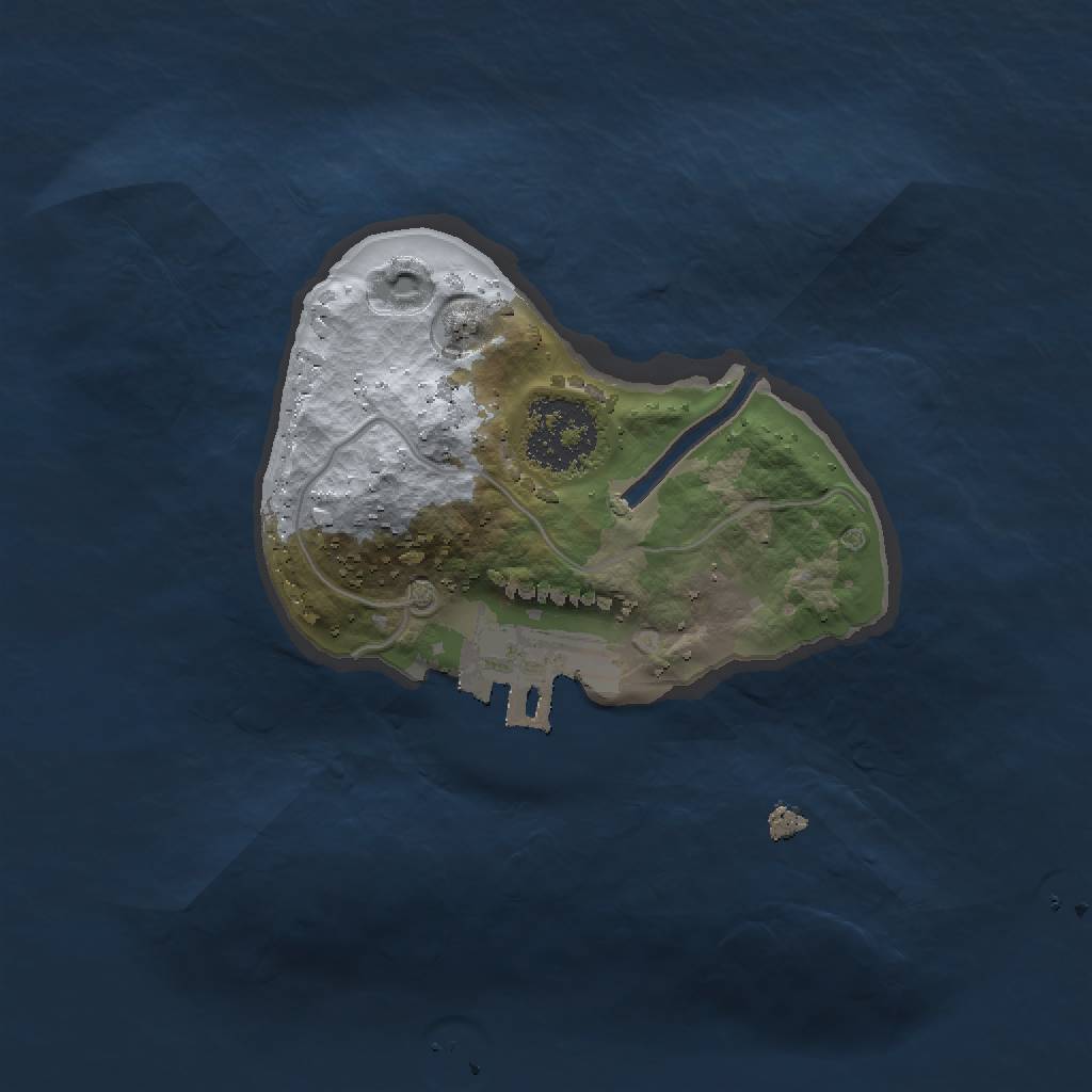 Rust Map: Procedural Map, Size: 1500, Seed: 552525525, 5 Monuments