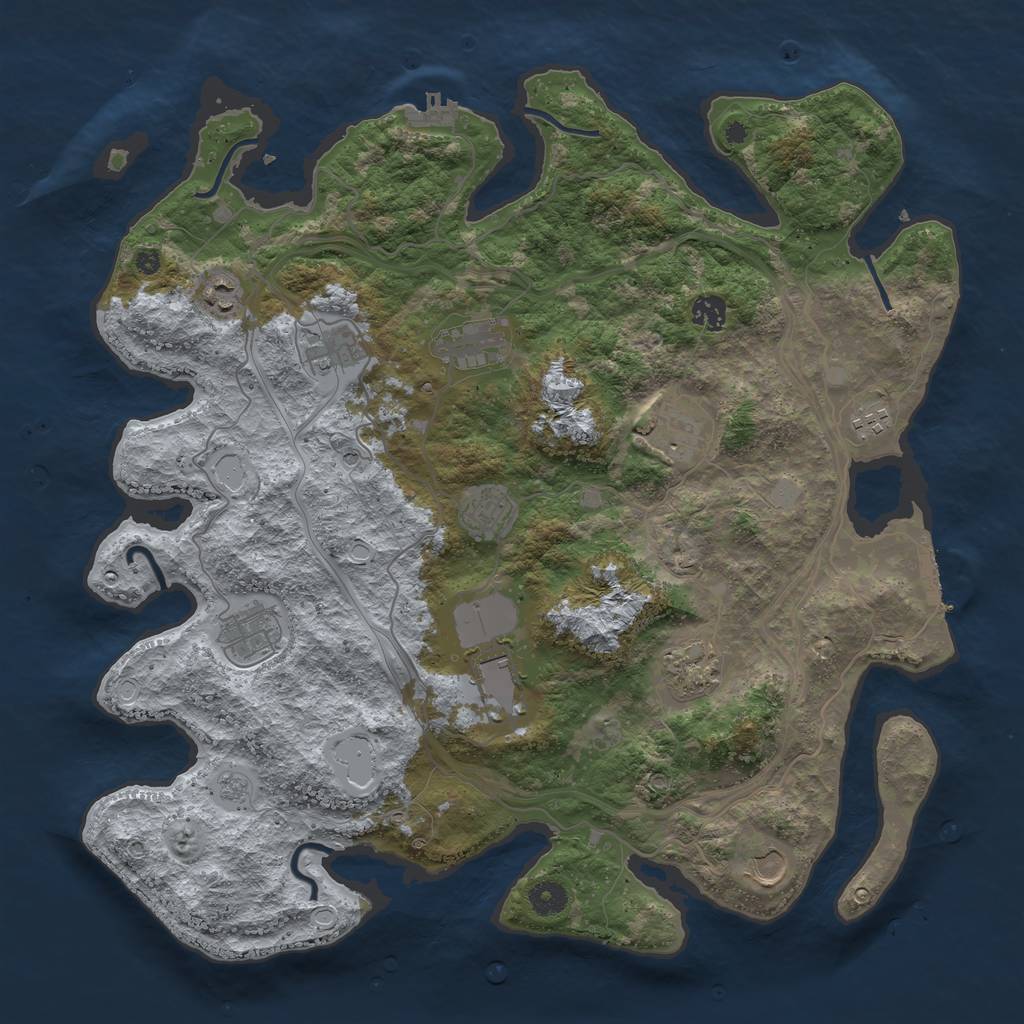 Rust Map: Procedural Map, Size: 4250, Seed: 4285, 20 Monuments