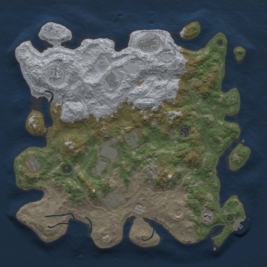 Rust Map: Procedural Map, Size: 4250, Seed: 1604851196, 19 Monuments