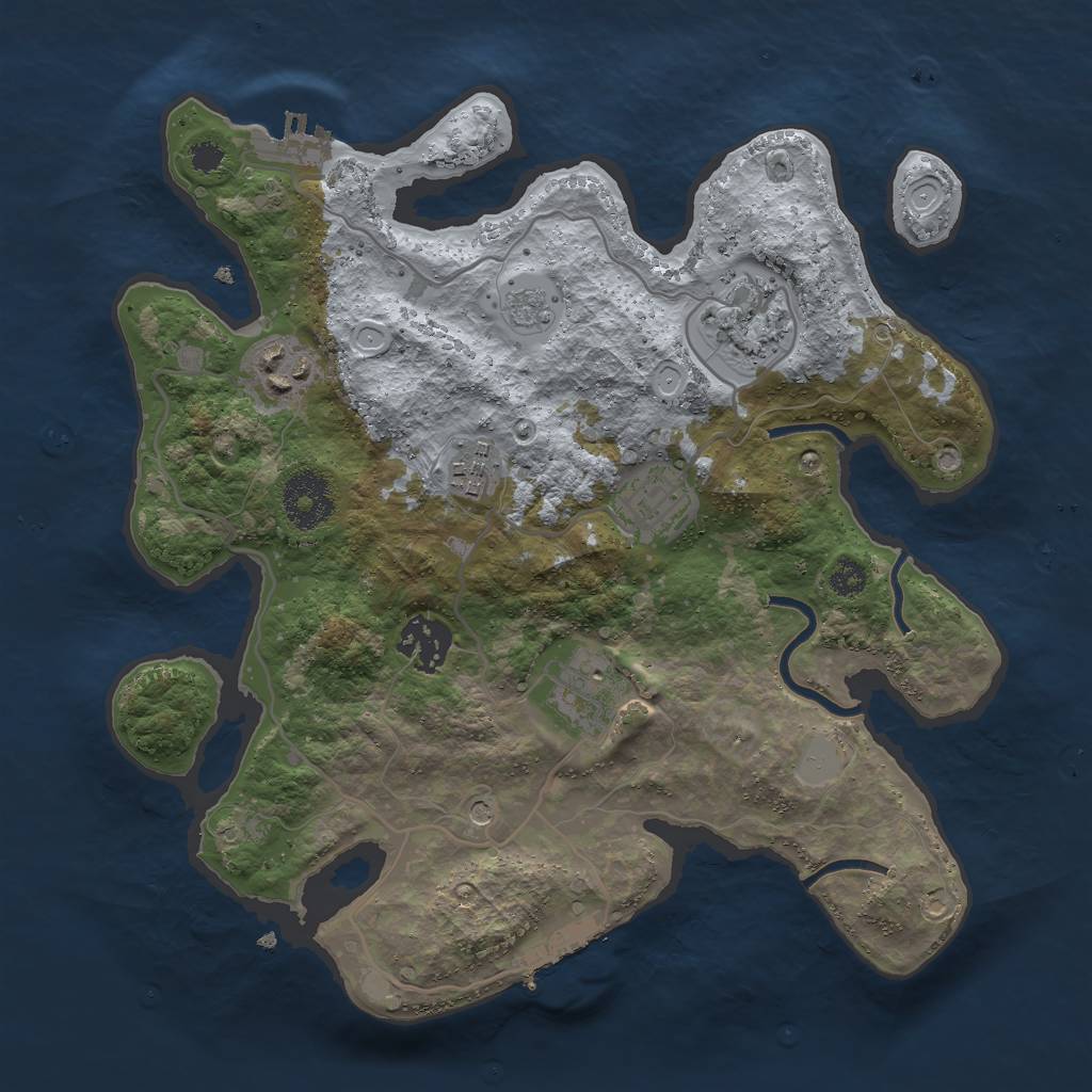 Rust Map: Procedural Map, Size: 3000, Seed: 1768154909, 15 Monuments