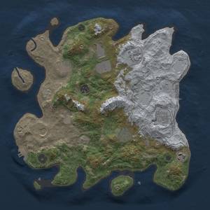 Thumbnail Rust Map: Procedural Map, Size: 3500, Seed: 1040837858, 18 Monuments