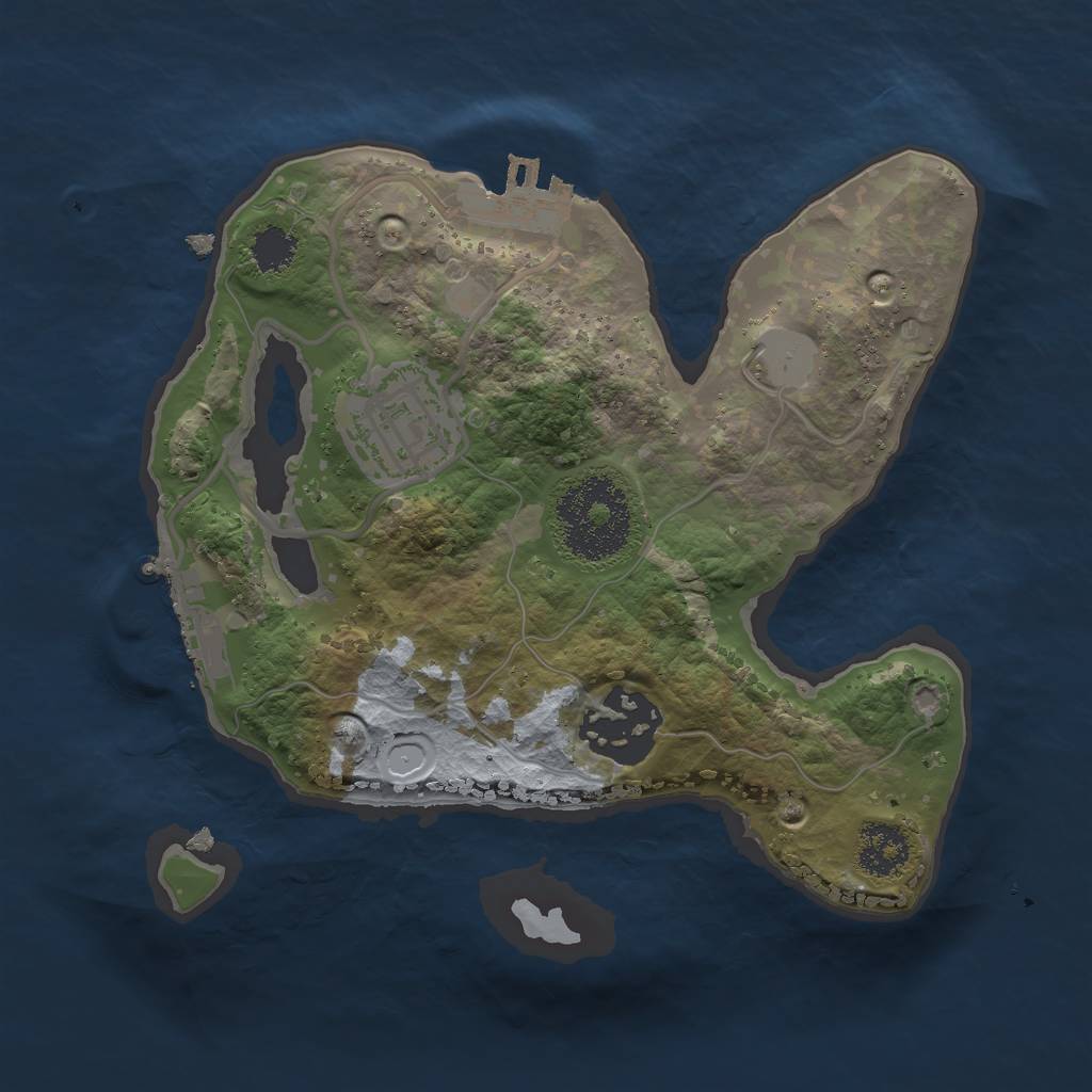 Rust Map: Procedural Map, Size: 2100, Seed: 137, 9 Monuments