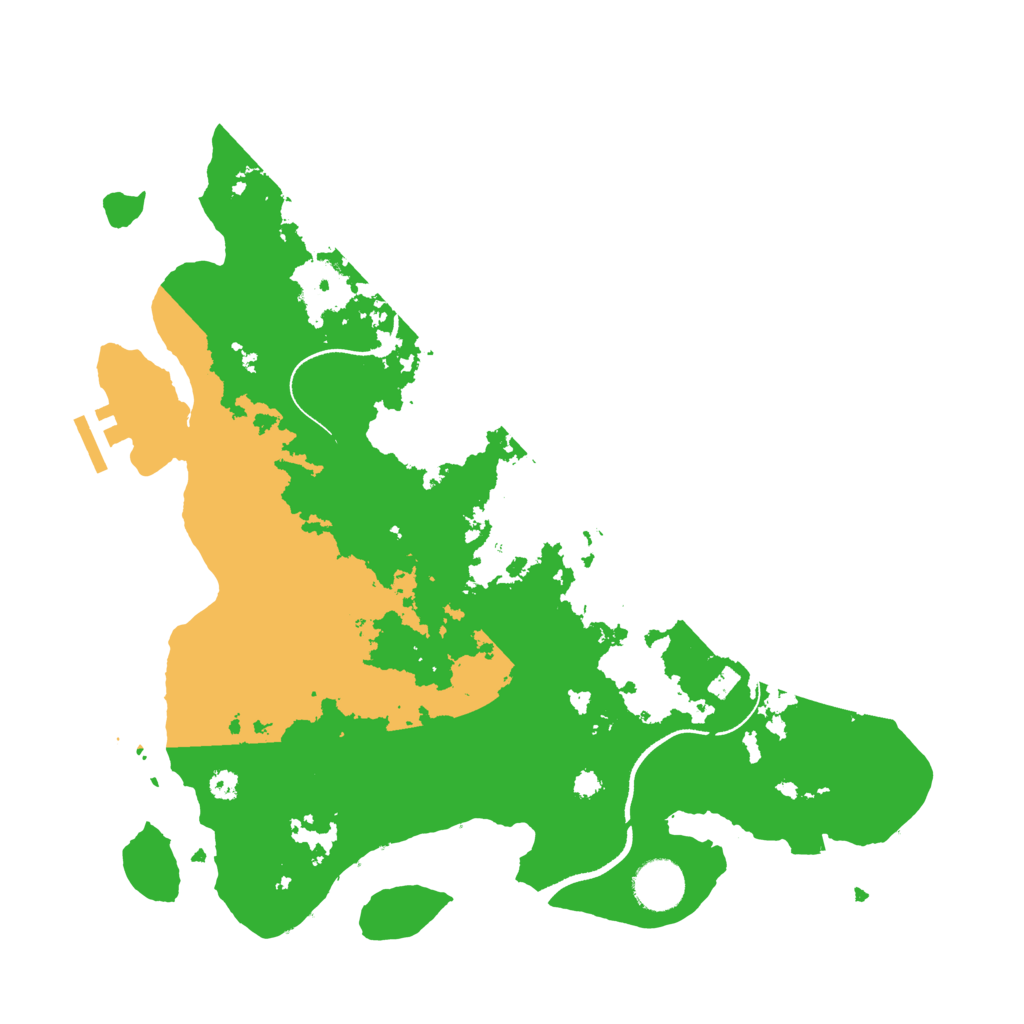Biome Rust Map: Procedural Map, Size: 3500, Seed: 1234598765