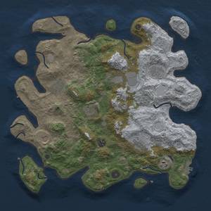 Thumbnail Rust Map: Procedural Map, Size: 3850, Seed: 1118515213, 19 Monuments