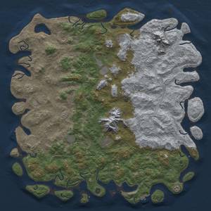 Thumbnail Rust Map: Procedural Map, Size: 6000, Seed: 132, 20 Monuments