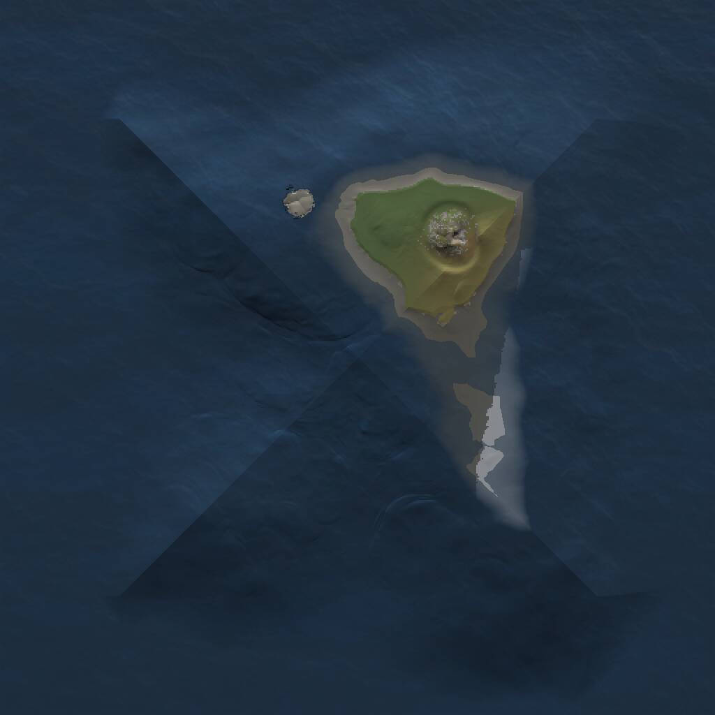 Rust Map: Procedural Map, Size: 1000, Seed: 1341577232, 1 Monuments