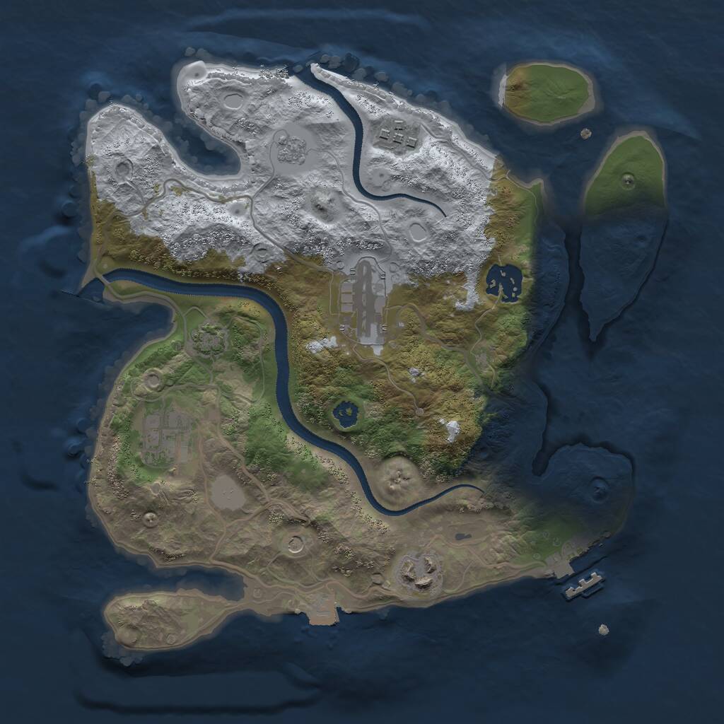 Rust Map: Procedural Map, Size: 2850, Seed: 11, 10 Monuments
