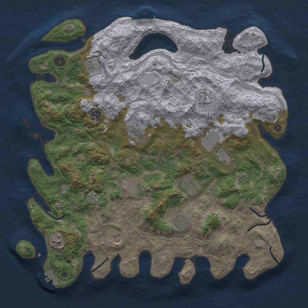 Rust Map: Procedural Map, Size: 4250, Seed: 1572991681, 20 Monuments