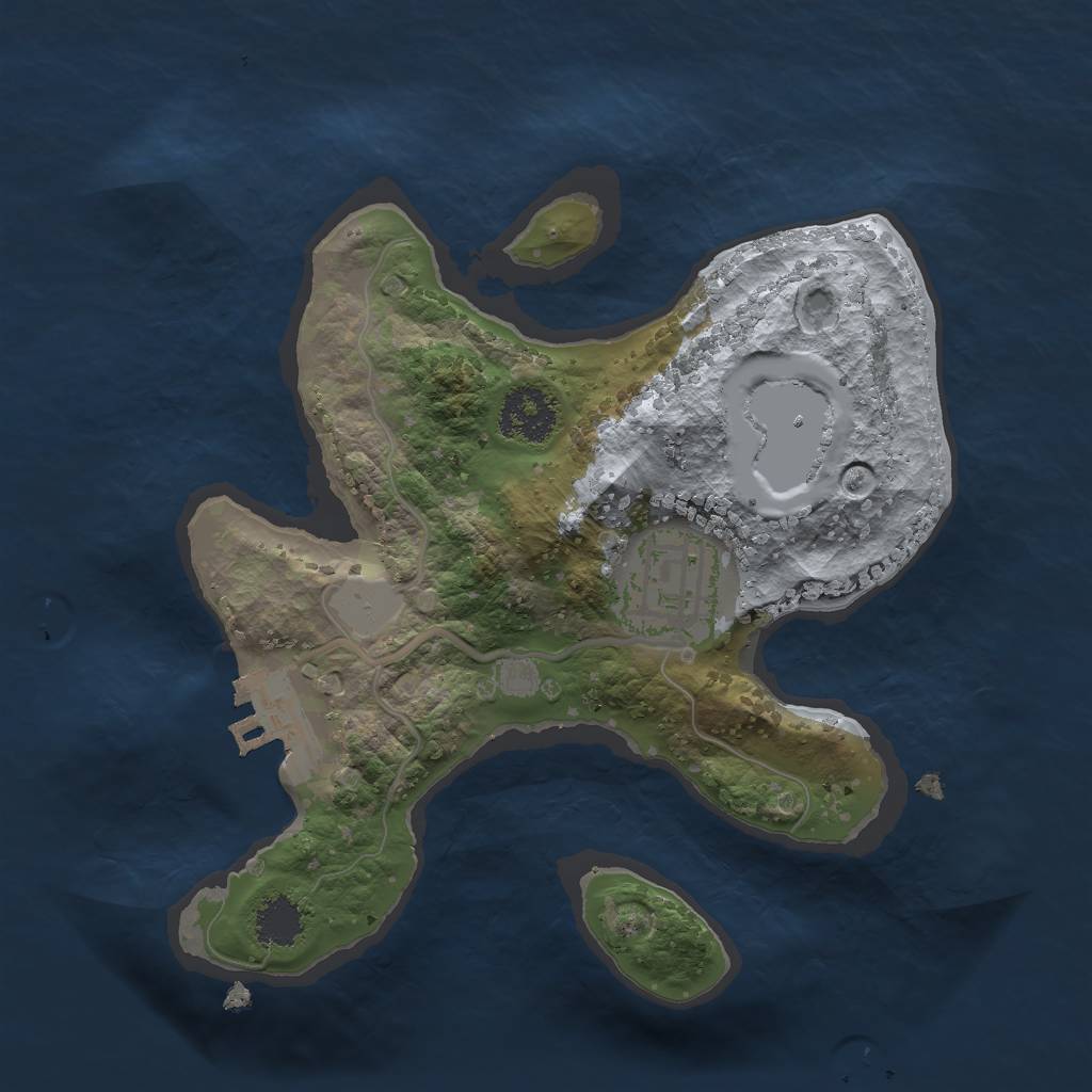 Rust Map: Procedural Map, Size: 2000, Seed: 80085, 7 Monuments