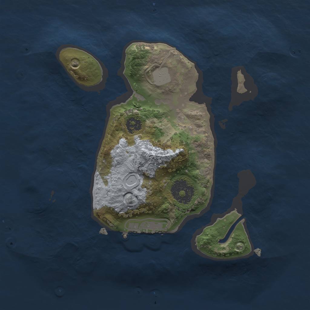 Rust Map: Procedural Map, Size: 2000, Seed: 112358, 6 Monuments