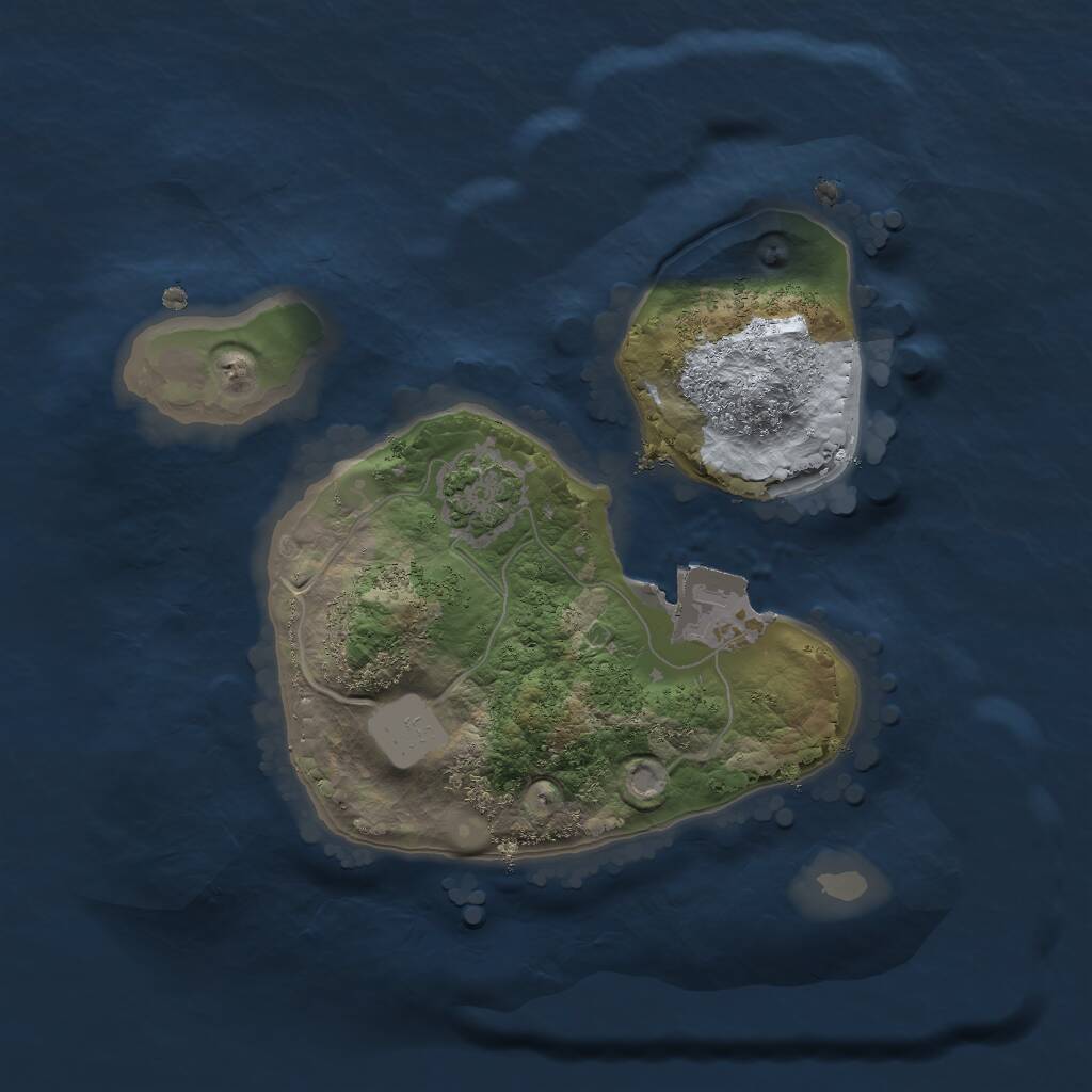 Rust Map: Procedural Map, Size: 1800, Seed: 1337, 2 Monuments