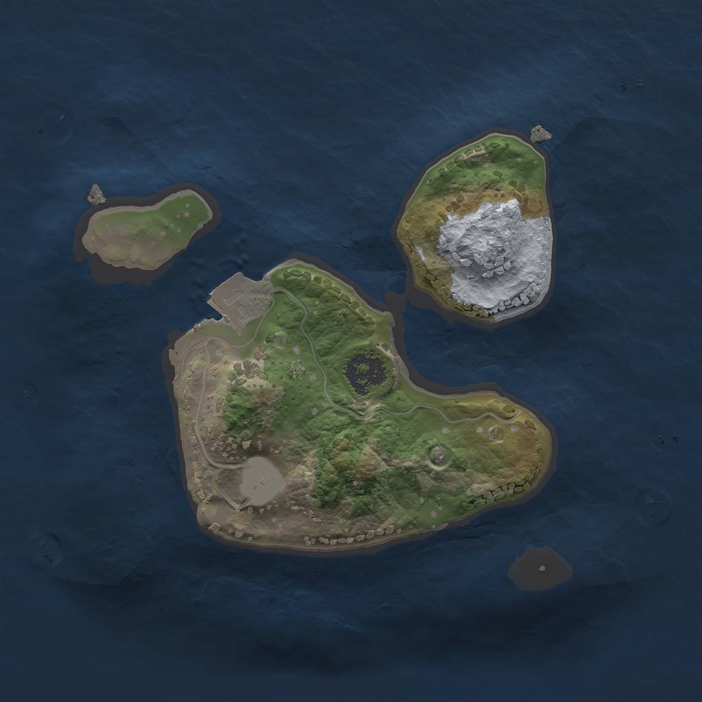 Rust Map: Procedural Map, Size: 1800, Seed: 1337, 3 Monuments