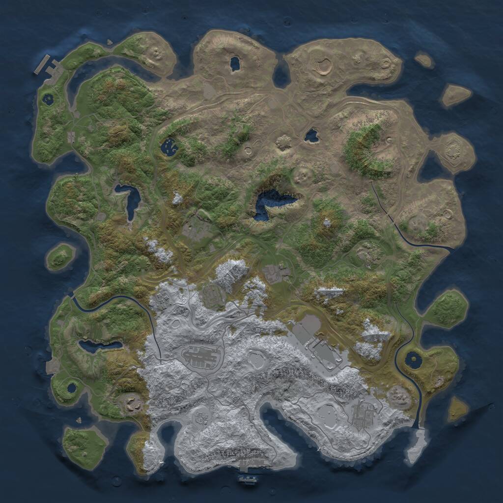 Rust Map: Procedural Map, Size: 4500, Seed: 20220720, 17 Monuments
