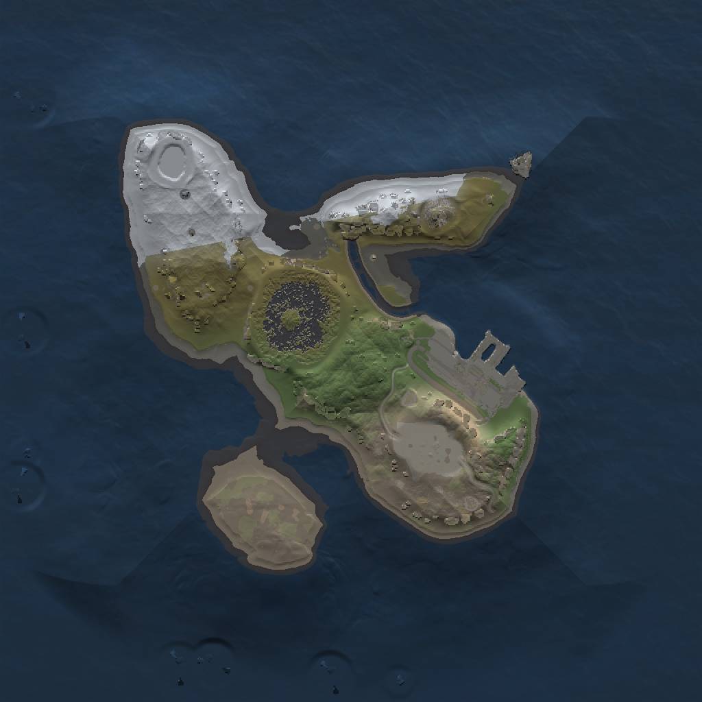 Rust Map: Procedural Map, Size: 1500, Seed: 534, 5 Monuments