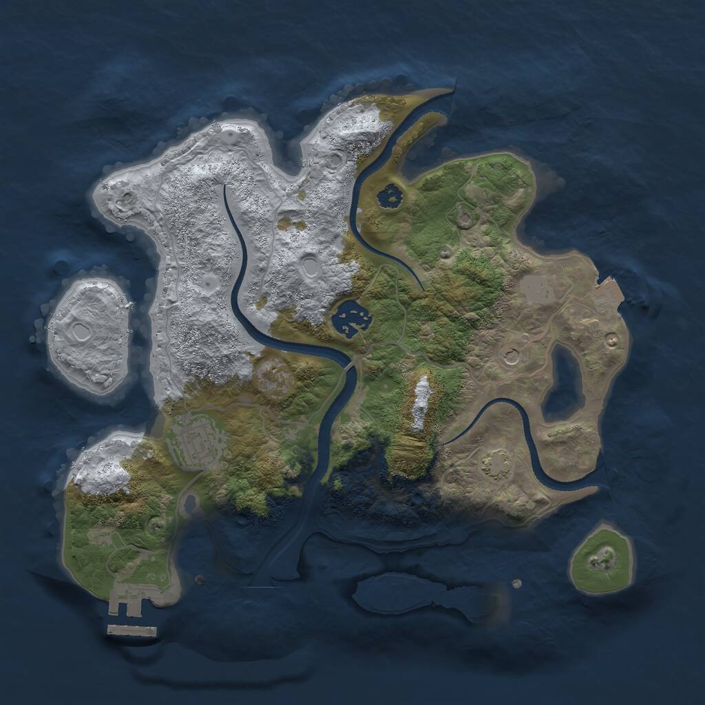 Rust Map: Procedural Map, Size: 2900, Seed: 13836, 6 Monuments