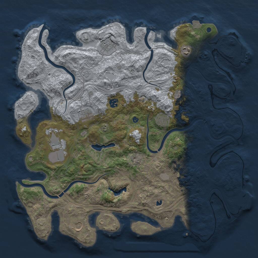 Rust Map: Procedural Map, Size: 4250, Seed: 1525749929, 14 Monuments