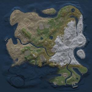 Thumbnail Rust Map: Procedural Map, Size: 3750, Seed: 102020, 15 Monuments