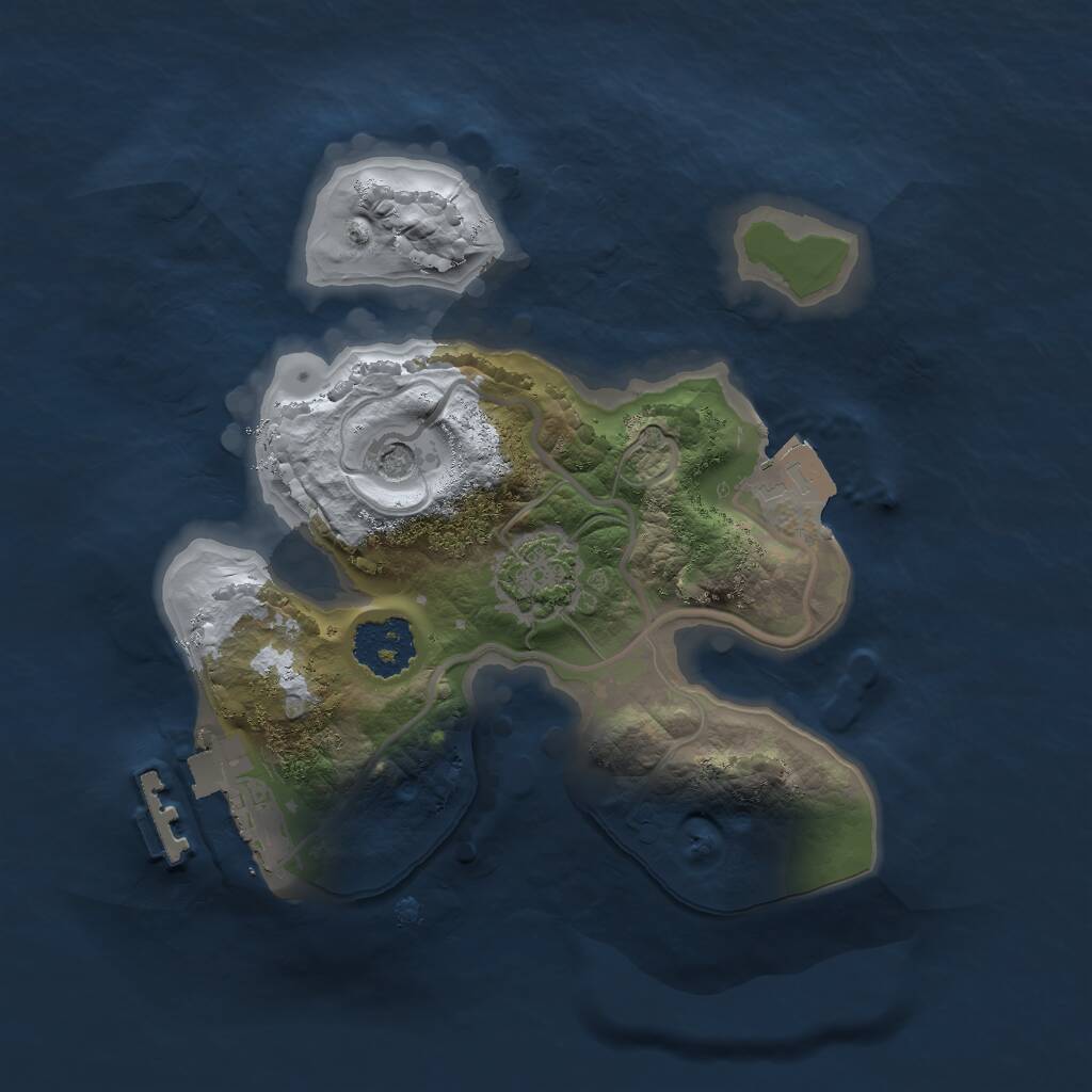Rust Map: Procedural Map, Size: 1800, Seed: 12342133, 4 Monuments