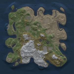 Thumbnail Rust Map: Procedural Map, Size: 3500, Seed: 5261103, 19 Monuments