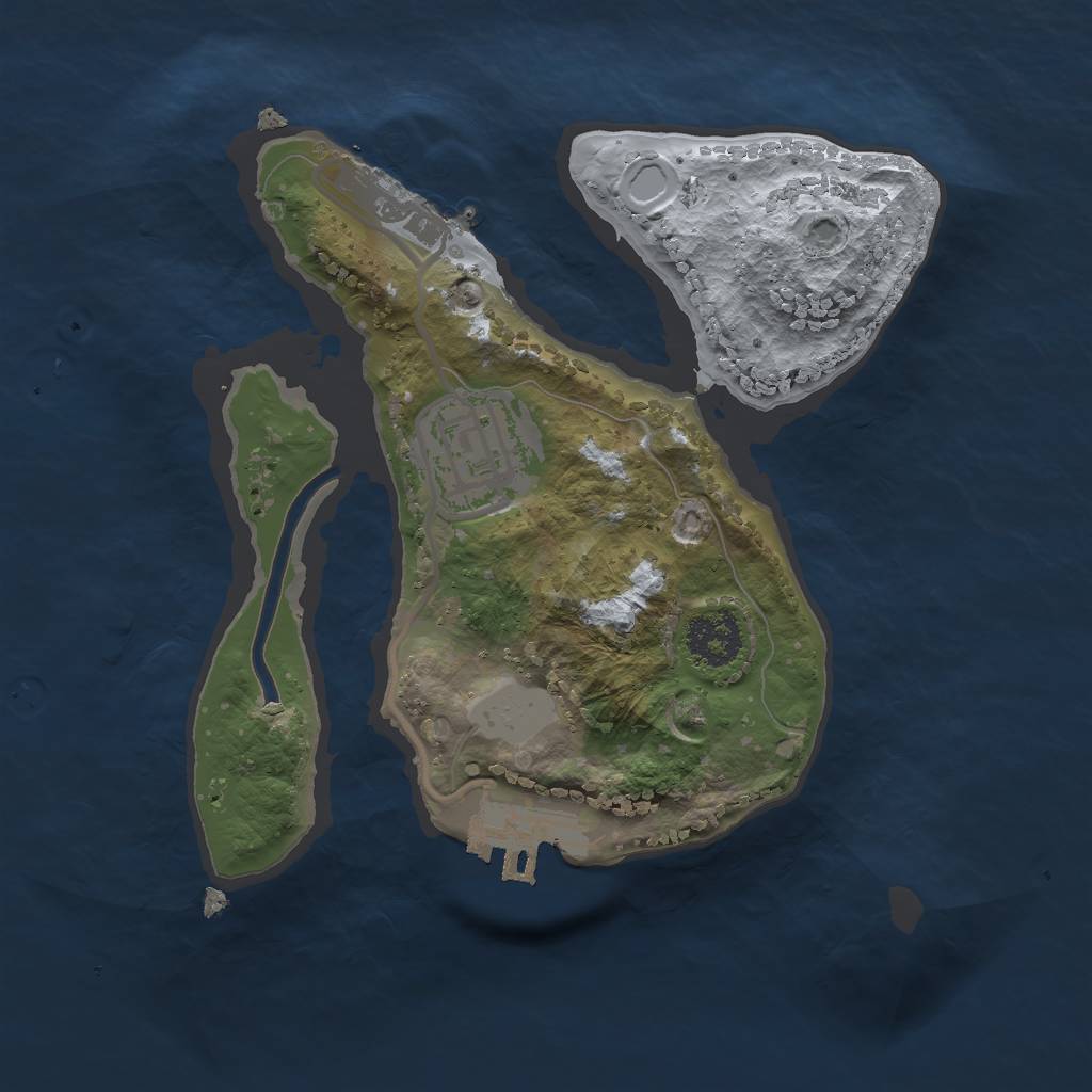 Rust Map: Procedural Map, Size: 2000, Seed: 439985, 8 Monuments