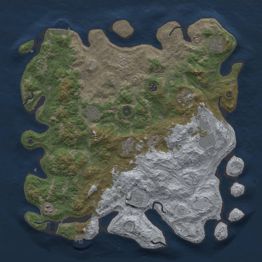 Rust Map: Procedural Map, Size: 4250, Seed: 235, 18 Monuments
