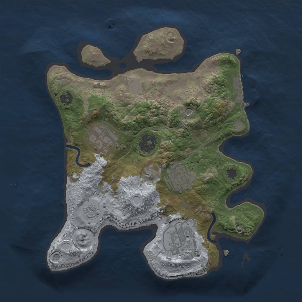 Rust Map: Procedural Map, Size: 2500, Seed: 22070701, 11 Monuments