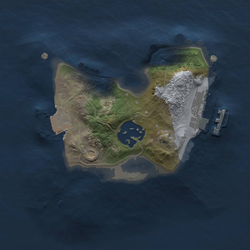 Rust Map: Procedural Map, Size: 1500, Seed: 1284667704, 3 Monuments