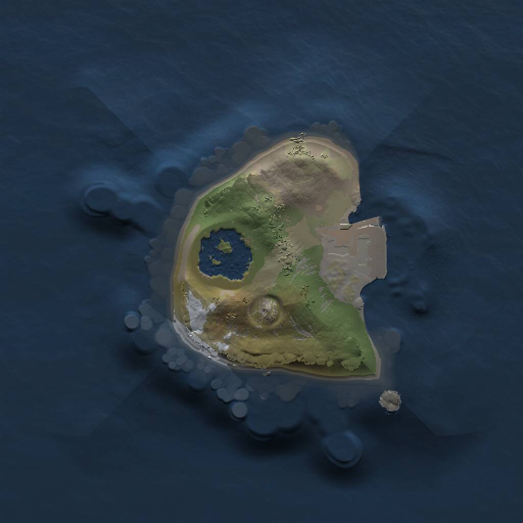 Rust Map: Procedural Map, Size: 1000, Seed: 502048261, 1 Monuments