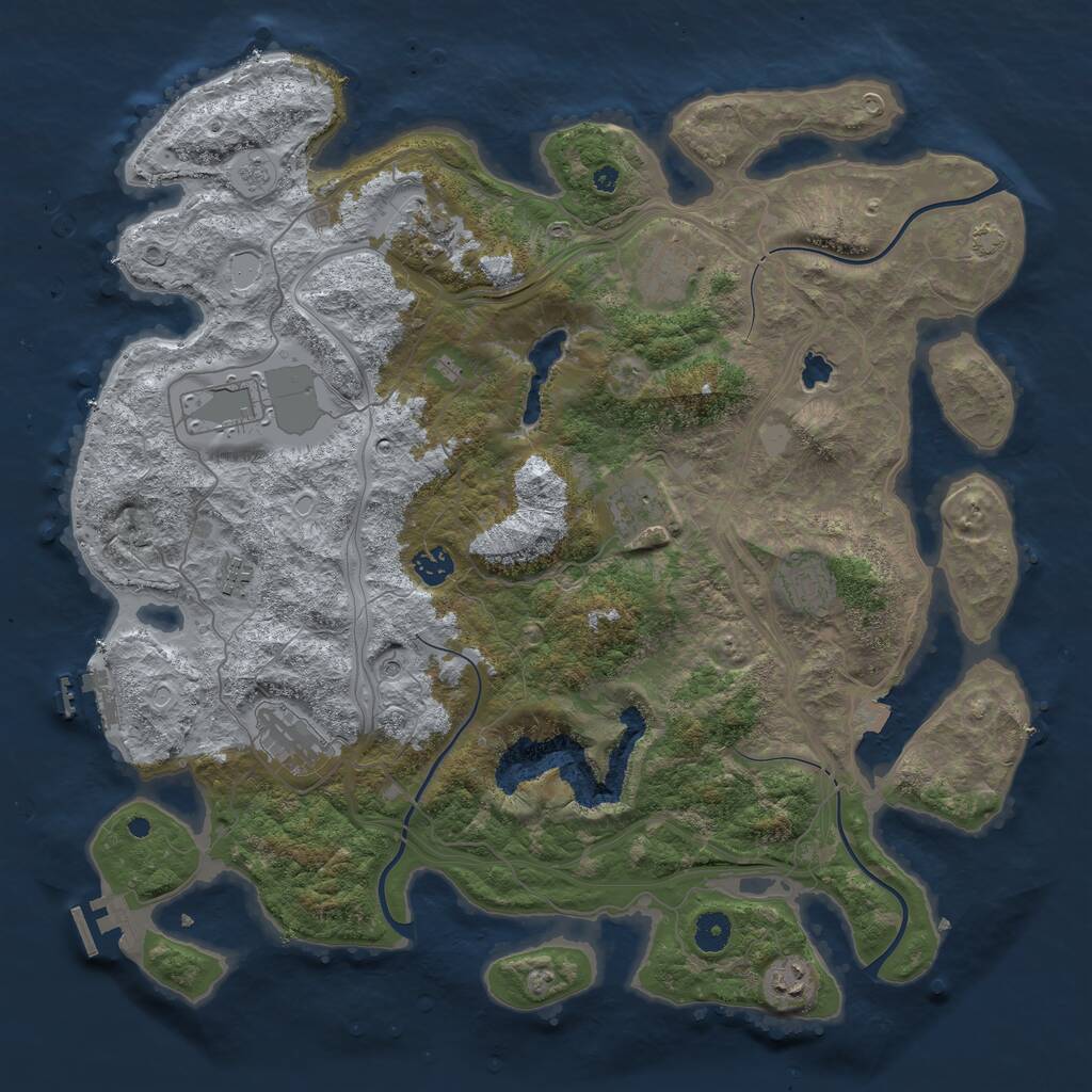 Rust Map: Procedural Map, Size: 4250, Seed: 31726, 15 Monuments