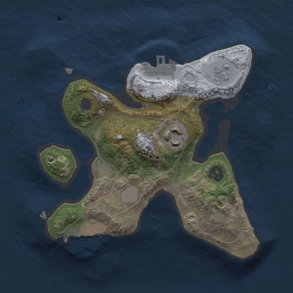 Rust Map: Procedural Map, Size: 2000, Seed: 8839374, 9 Monuments