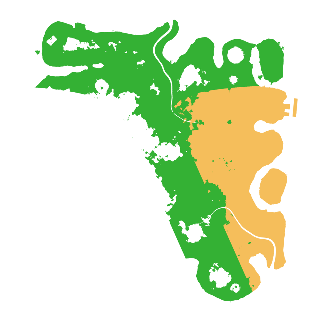 Biome Rust Map: Procedural Map, Size: 3500, Seed: 6427
