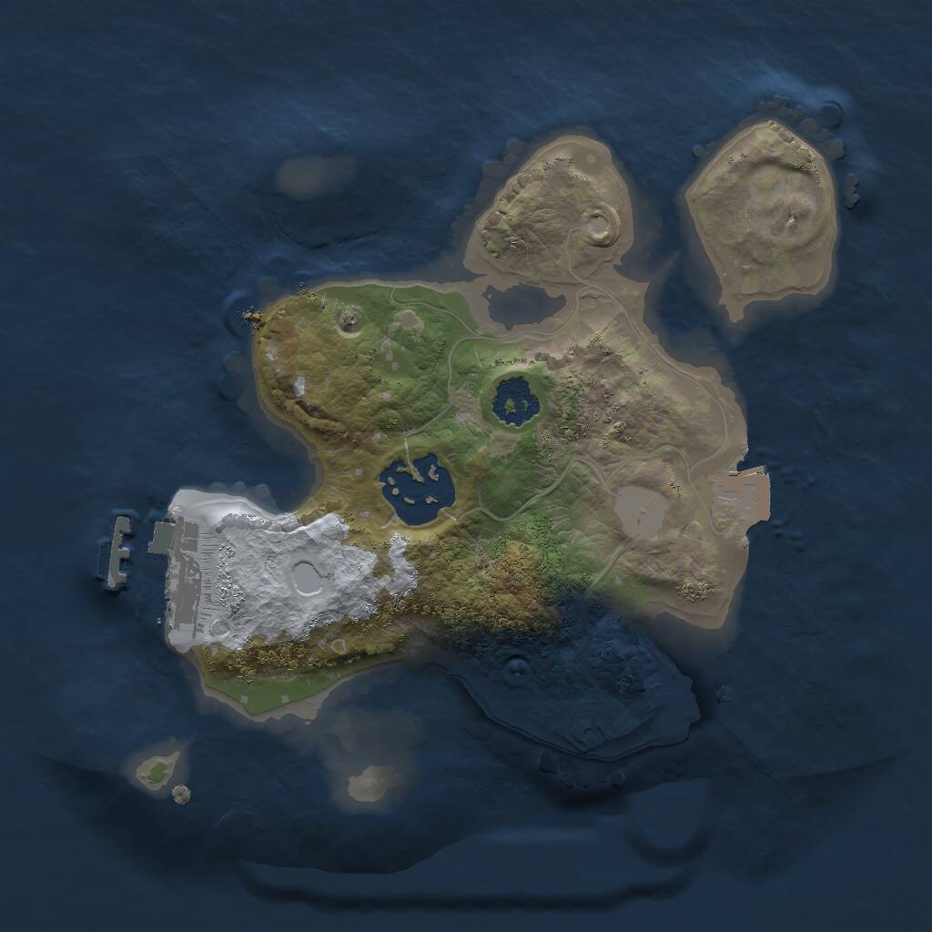 Rust Map: Procedural Map, Size: 2000, Seed: 324604962, 3 Monuments