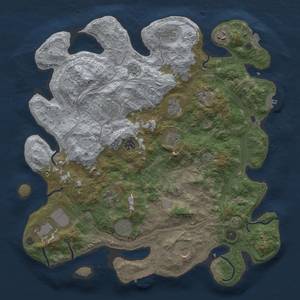 Thumbnail Rust Map: Procedural Map, Size: 4250, Seed: 720425844, 19 Monuments