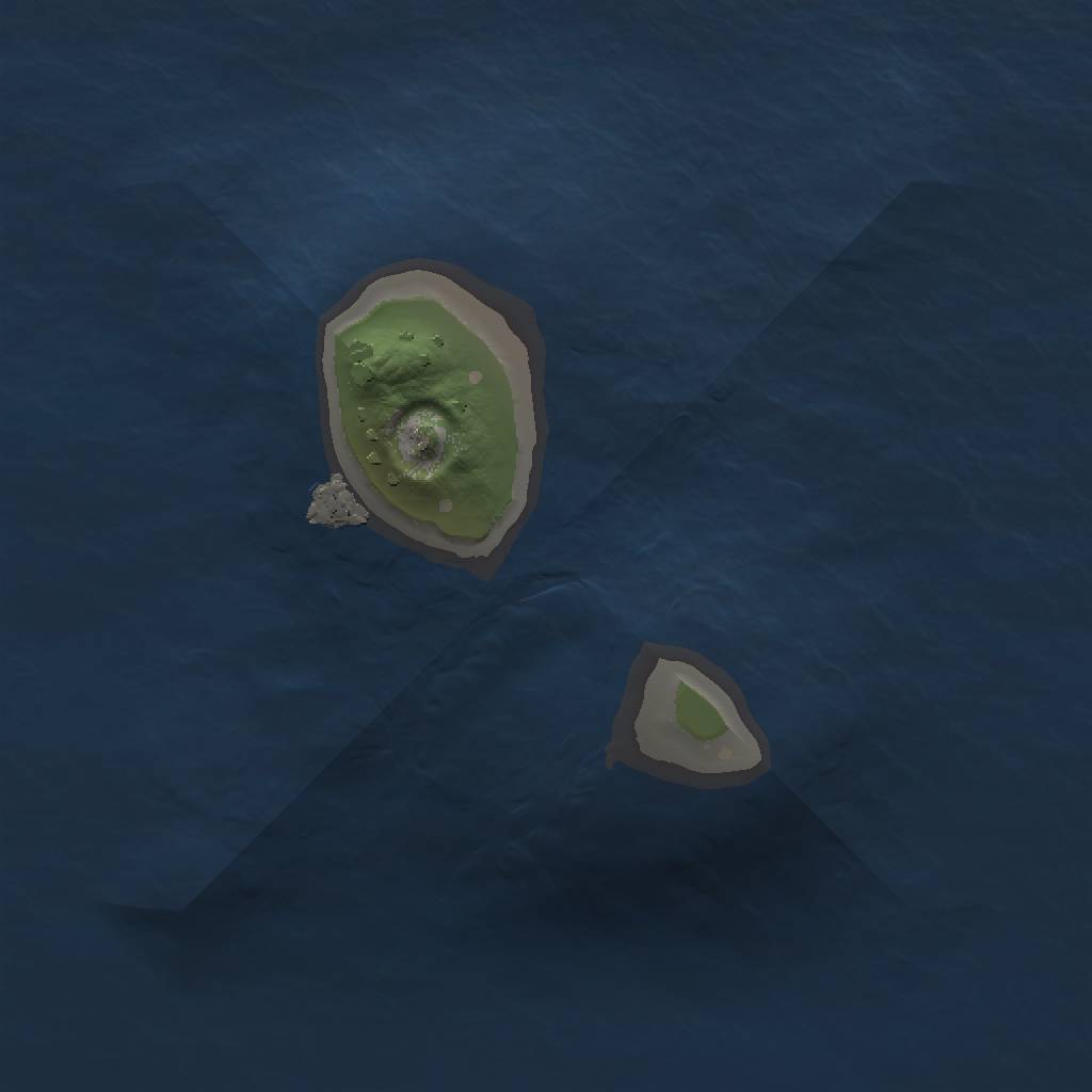 Rust Map: Procedural Map, Size: 1000, Seed: 1067727548, 3 Monuments