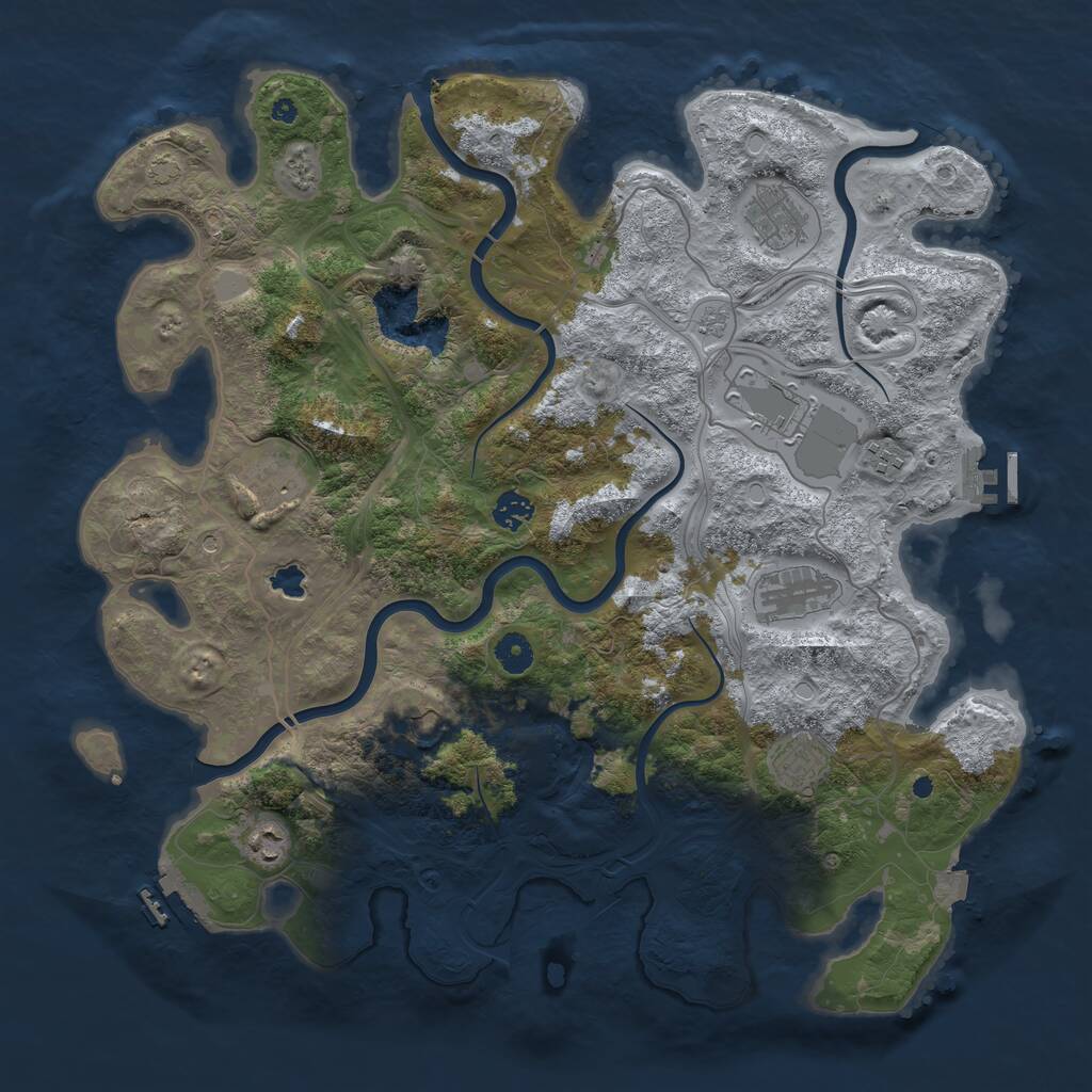 Rust Map: Procedural Map, Size: 4250, Seed: 1087751835, 15 Monuments