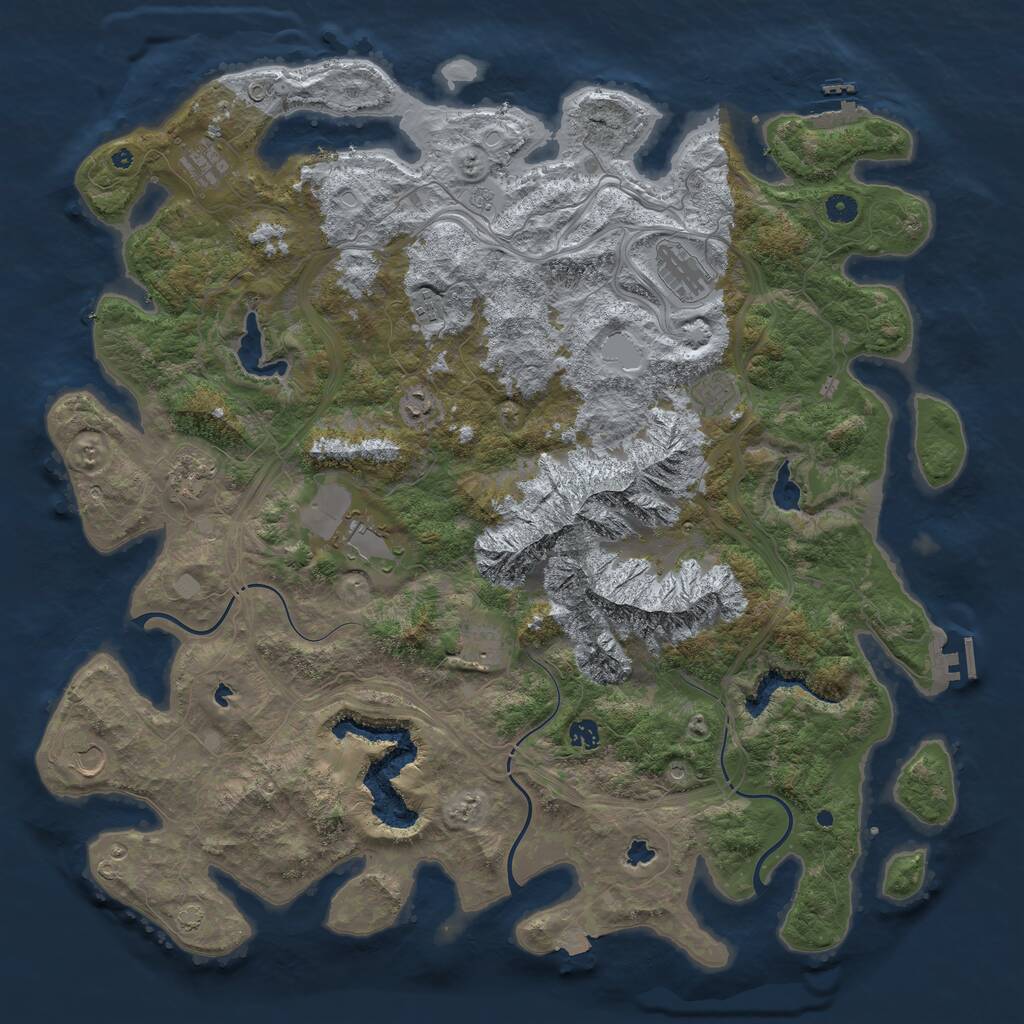 Rust Map: Procedural Map, Size: 5000, Seed: 949614204, 16 Monuments