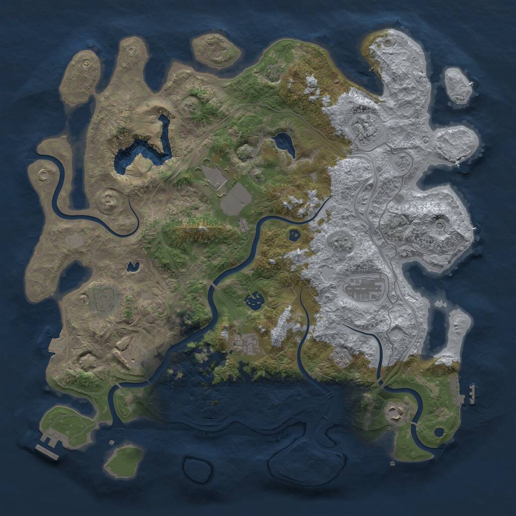 Rust Map: Procedural Map, Size: 4250, Seed: 1543383405, 15 Monuments