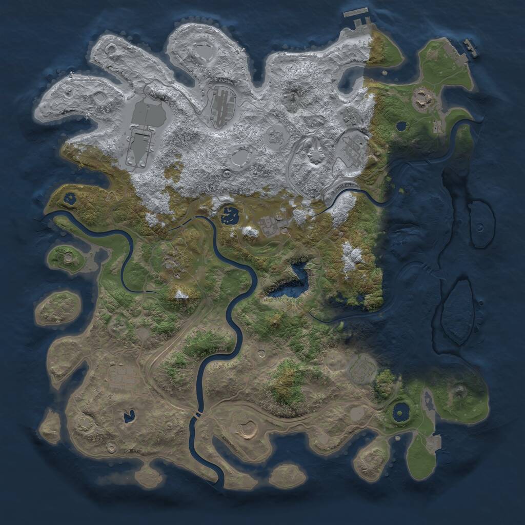 Rust Map: Procedural Map, Size: 4250, Seed: 422600, 17 Monuments