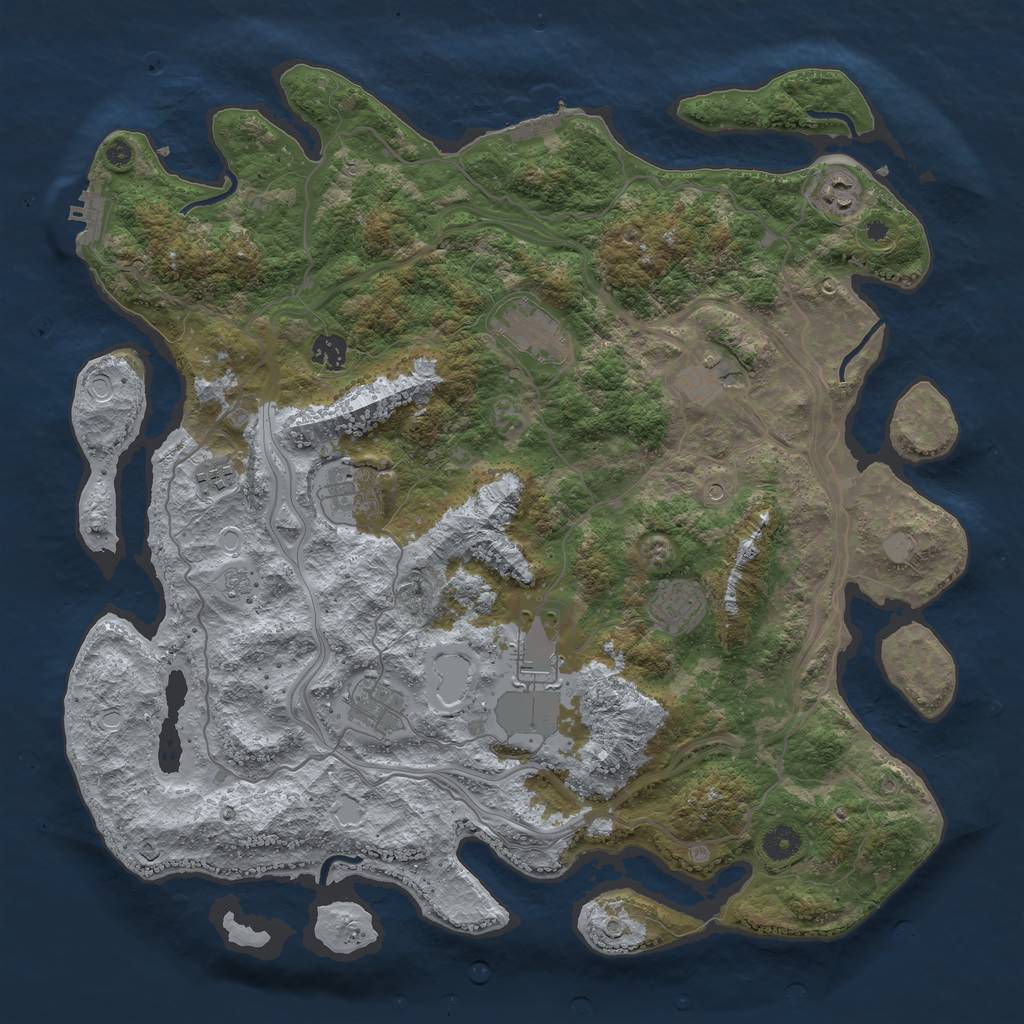 Rust Map: Procedural Map, Size: 4250, Seed: 565975, 18 Monuments