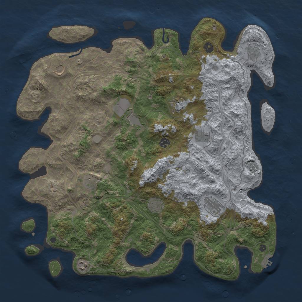 Rust Map: Procedural Map, Size: 4445, Seed: 895475760, 18 Monuments