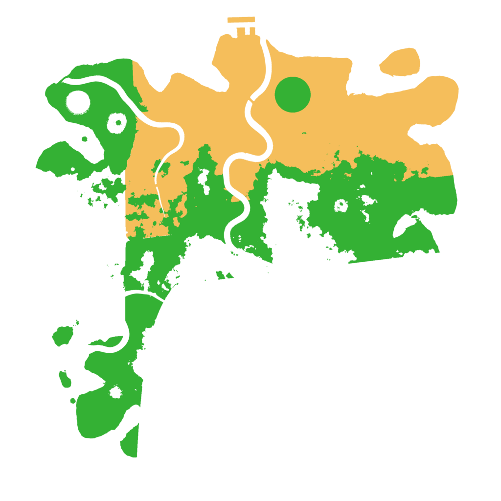 Biome Rust Map: Procedural Map, Size: 3700, Seed: 95803757