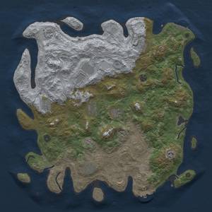 Thumbnail Rust Map: Procedural Map, Size: 4500, Seed: 1084386122, 20 Monuments