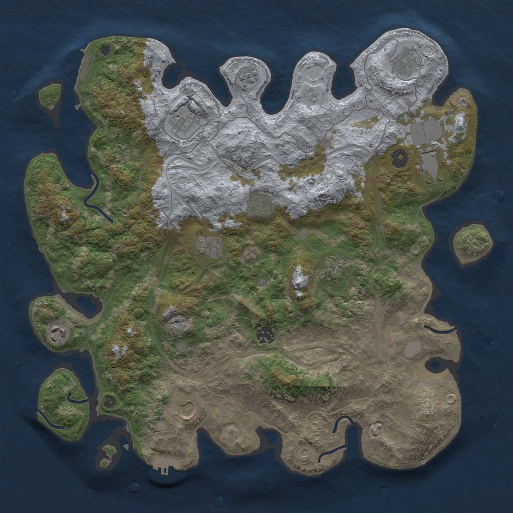 Rust Map: Procedural Map, Size: 4250, Seed: 1753757675, 19 Monuments