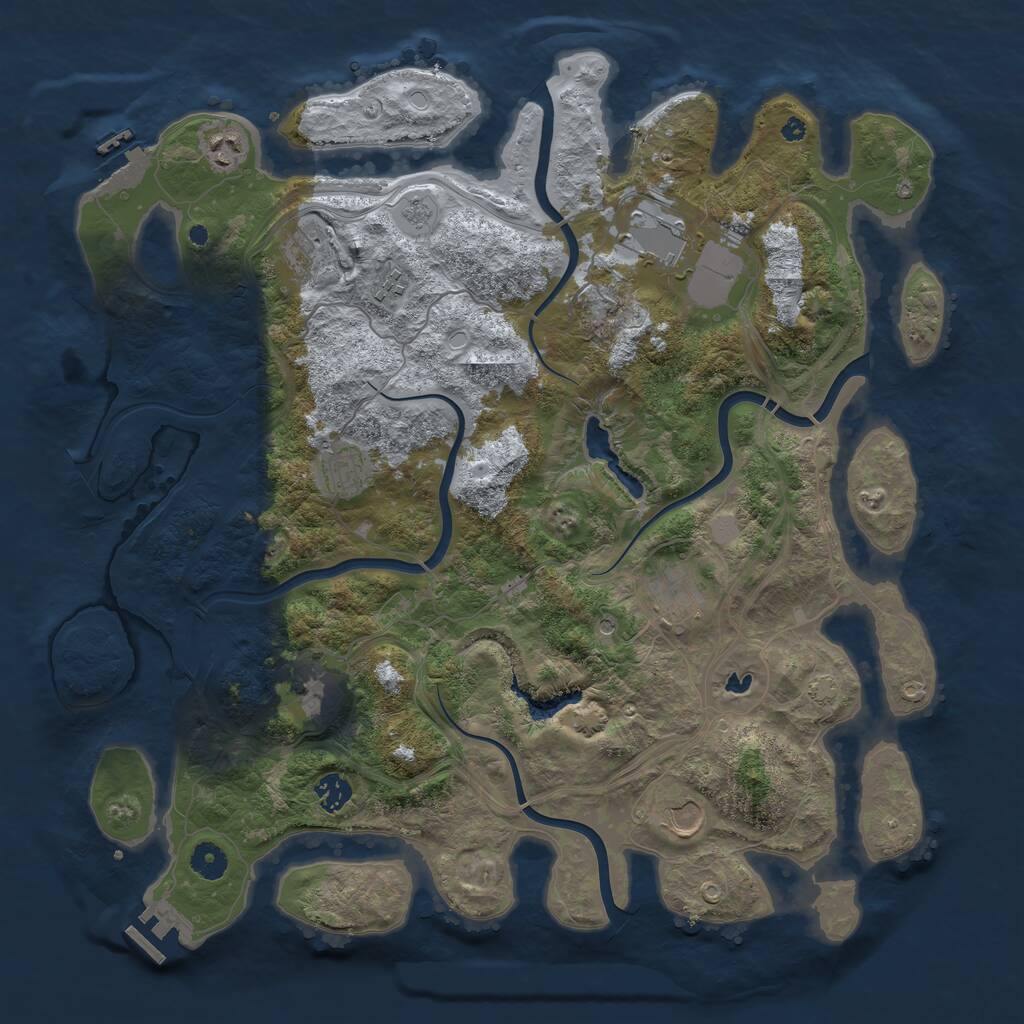Rust Map: Procedural Map, Size: 4250, Seed: 17775, 15 Monuments