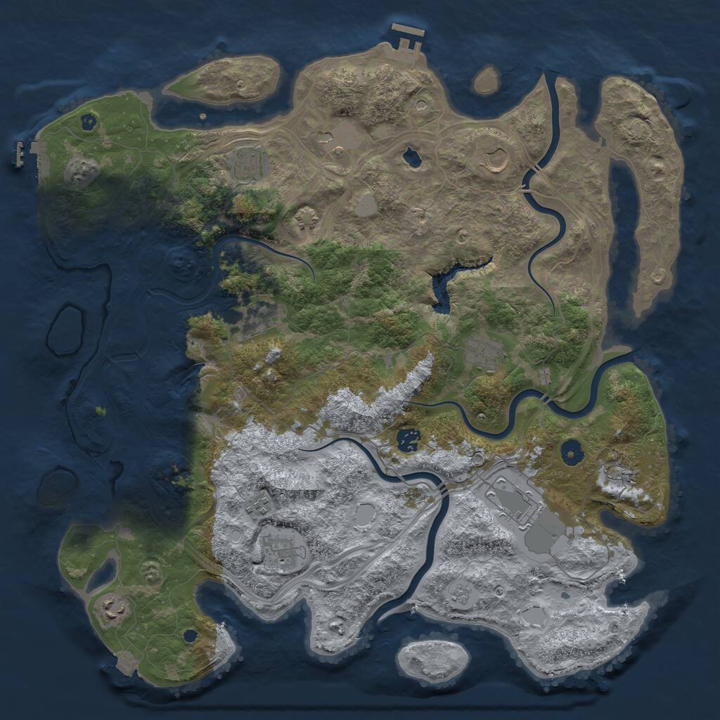 Rust Map: Procedural Map, Size: 4400, Seed: 8082013, 17 Monuments