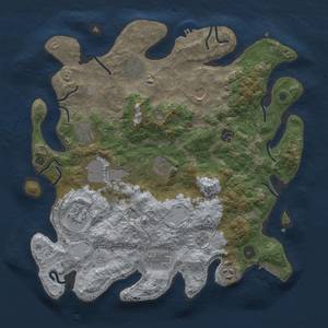 Thumbnail Rust Map: Procedural Map, Size: 3850, Seed: 803825498, 19 Monuments