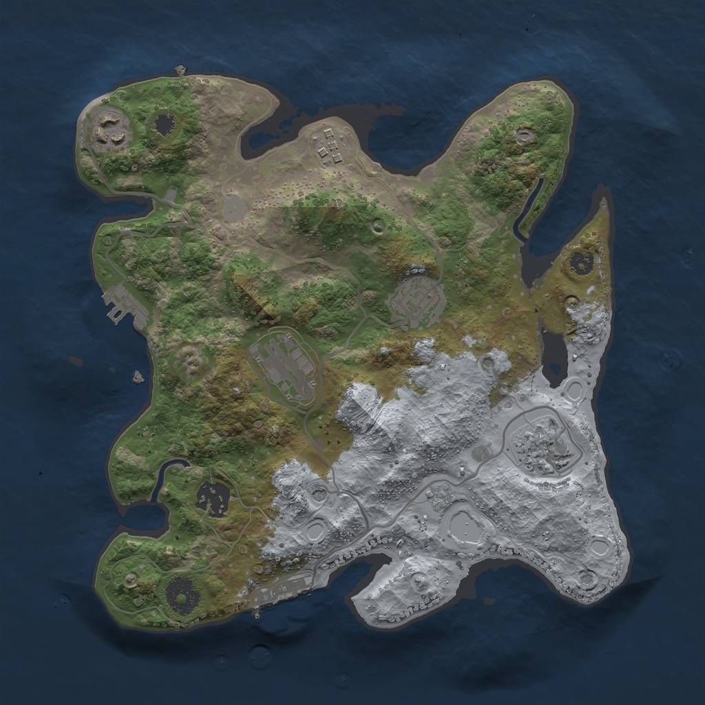 Rust Map: Procedural Map, Size: 3000, Seed: 99183, 15 Monuments