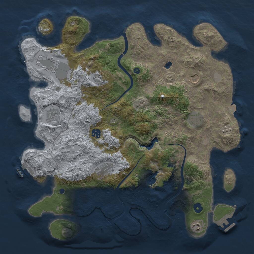 Rust Map: Procedural Map, Size: 4000, Seed: 1762127804, 15 Monuments
