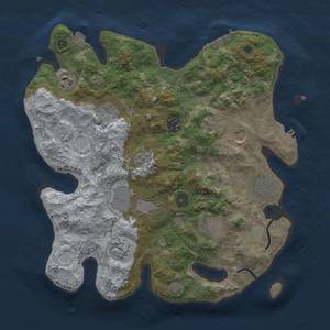 Thumbnail Rust Map: Procedural Map, Size: 3500, Seed: 647195760, 17 Monuments