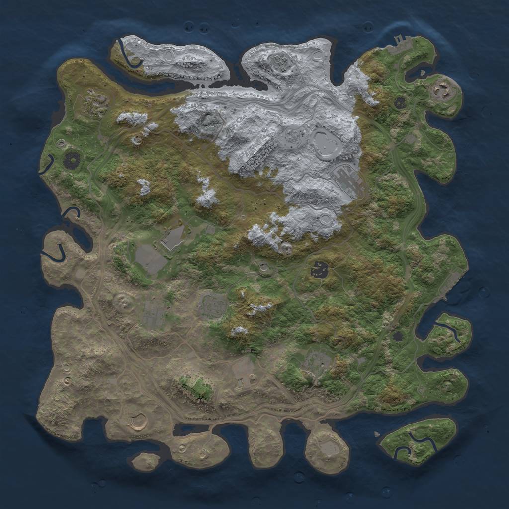 Rust Map: Procedural Map, Size: 4300, Seed: 926204079, 20 Monuments